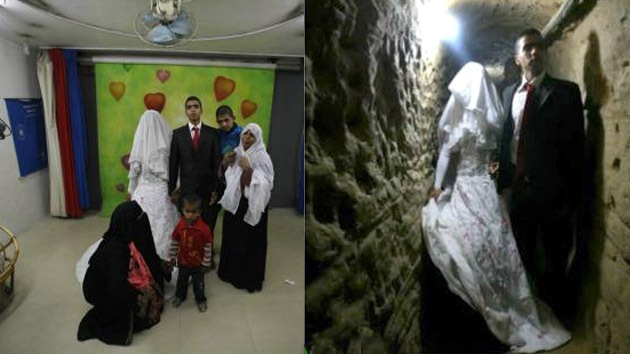 Un “túnel del amor” une a una egipcia y a un palestino para casarse en Gaza