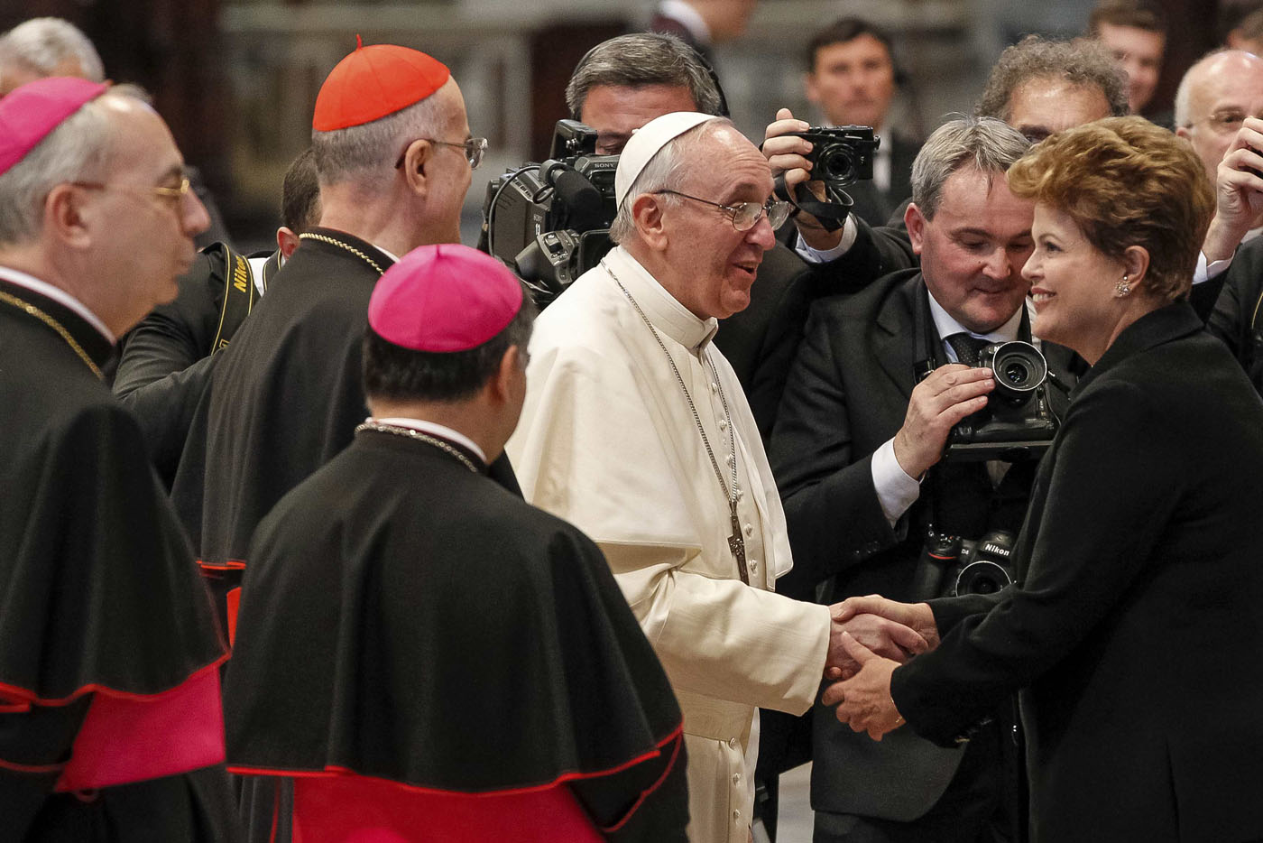Francisco recibió a Rousseff en el Vaticano