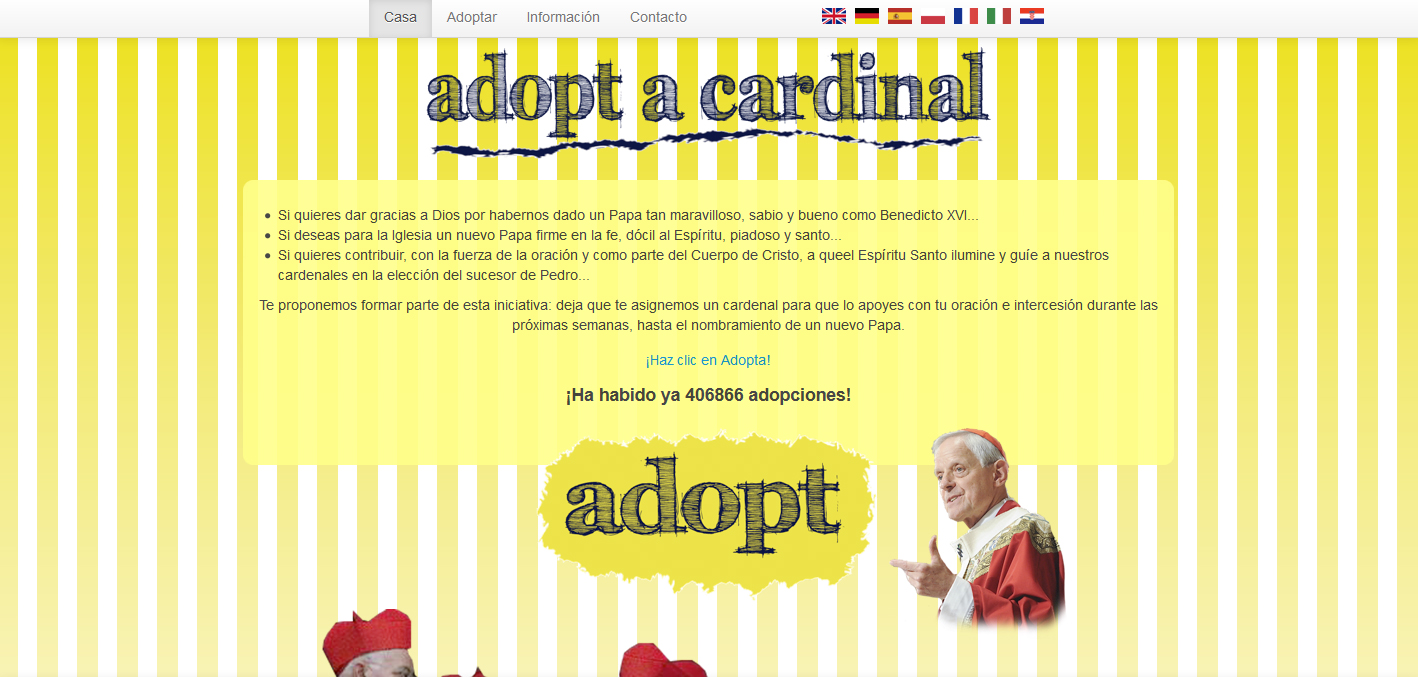 “Adopta un cardenal” para que sea Papa
