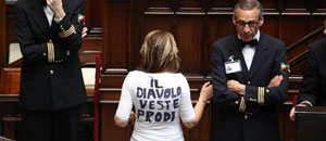 Protestan en Roma contra la reelección de Napolitano