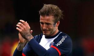 Así lloró David Beckham en su despedida con el PSG (Fotos)