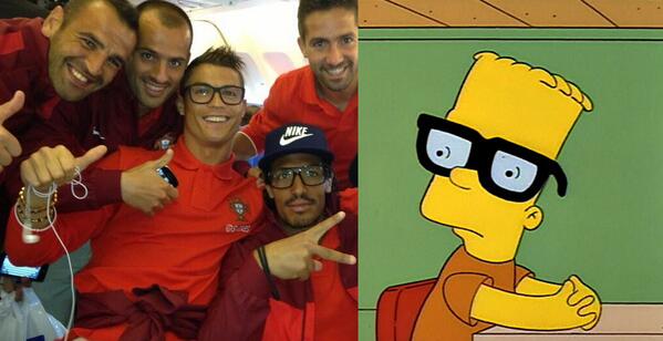 ¿Cristiano Ronaldo o Bart Simpson? (Foto)