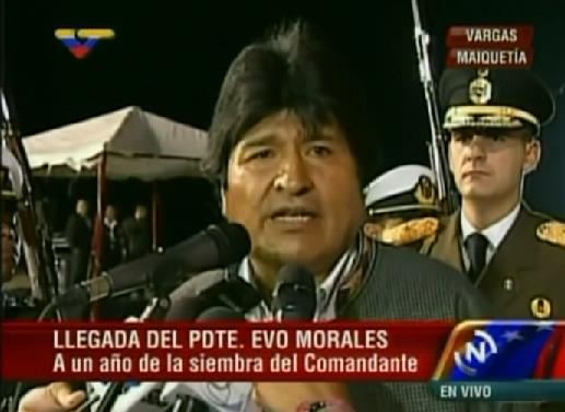 Evo Morales llega a Venezuela: Unasur defenderá a todos los presidentes electos