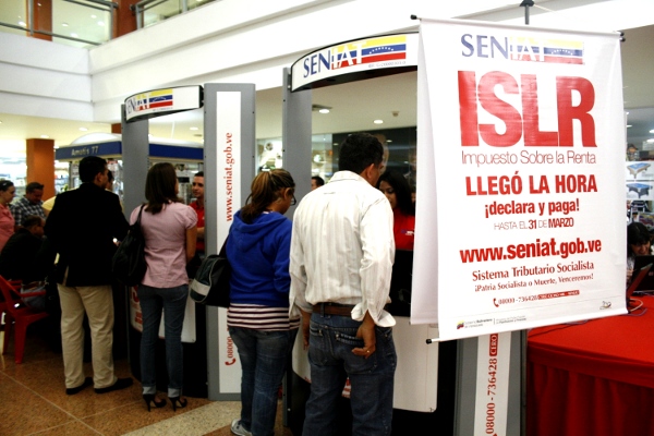 Despliegan jornadas para declarar ISLR este sábado en sedes del Seniat y centros comerciales