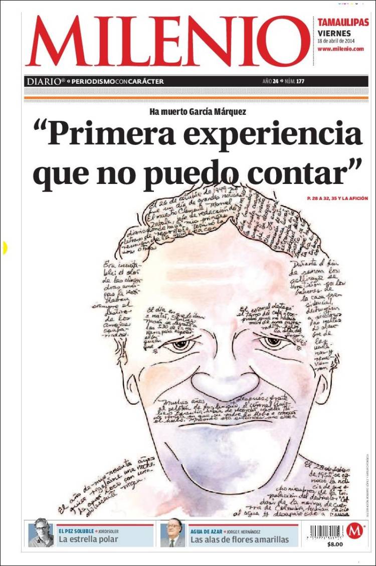 Así reseñan los medios internacionales la muerte de Gabriel García Márquez (Portadas)