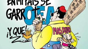 ¡Que fuerte!… La caricatura paraguaya de Nicolás Más-duro e Insulza