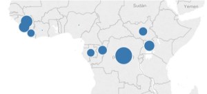 El ébola en los mapas