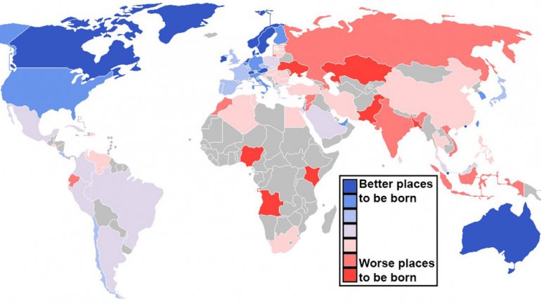 En mapa: Los mejores y peores países para nacer