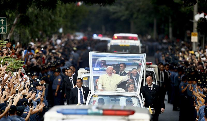 Filipinas despliega un imponente operativo de seguridad para proteger al Papa