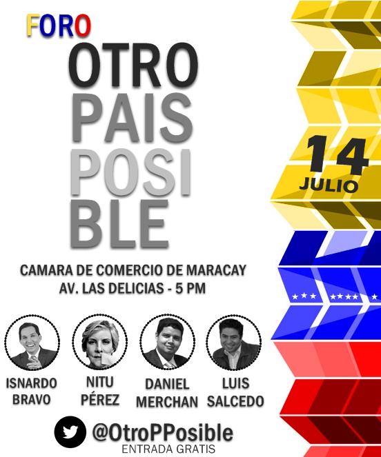 Nitu Perez Osuna e Isnardo Bravo llevan a Maracay el Foro #OtroPaísPosible