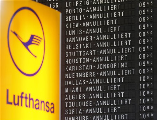Lufthansa suspende más vuelos y miles de pasajeros resultan afectados