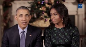 Los Obama -y sus perros- desean feliz Navidad