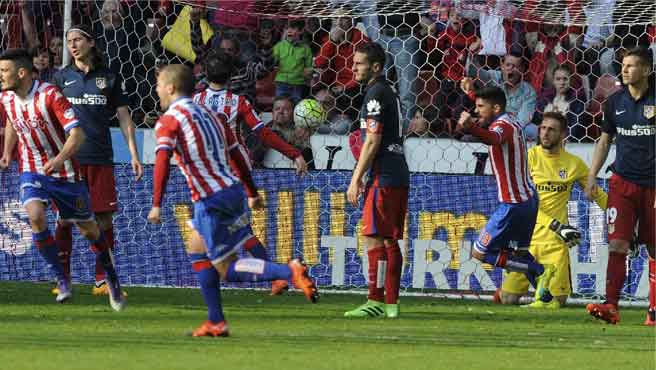 Sporting de Gijón sorprendió al Atlético de Madrid