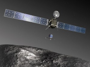 Rosetta capturó una espectacular emisión en el cometa 67P
