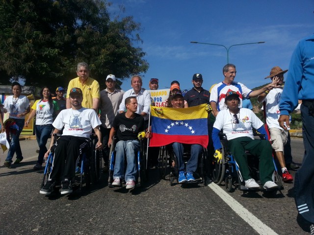 Venezolanos hacia Caracas