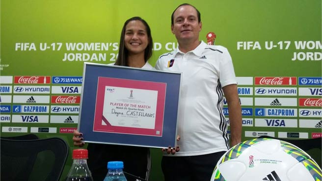 Deyna Castellanos conquistó tercer Premio como Jugadora del Partido