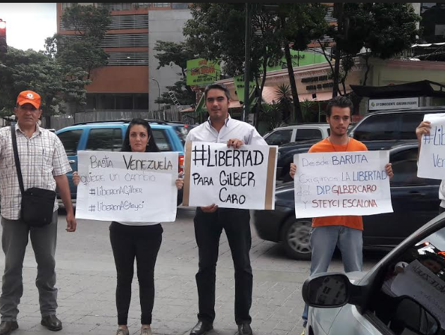 Luis Somaza y VP exigen la libertad del diputado Gilber Caro