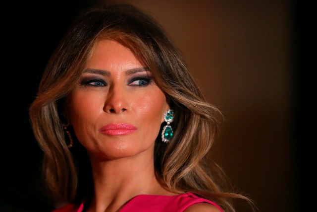 FILE PHOTO --  First Lady Melania Trump and U.S. President Donald Trump (not pictured) attend the 60th Annual Red Cross Gala at Mar-a-Lago club in Palm Beach, Florida, U.S., February 4, 2017. REUTERS/Carlos Barria/File Photo