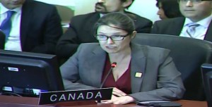 Canadá consideró en la OEA que Venezuela continúa alejándose de los valores democráticos