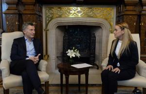 Macri se reúne con Tintori y pide “recomponer orden democrático” en Venezuela