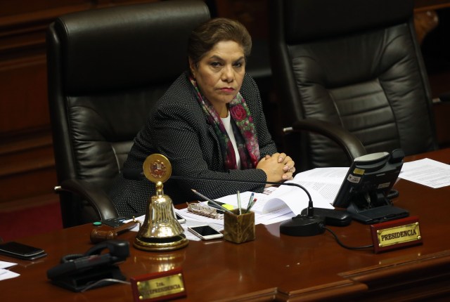La presidenta del Congreso peruano, Luz Salgado (Foto: EFE)