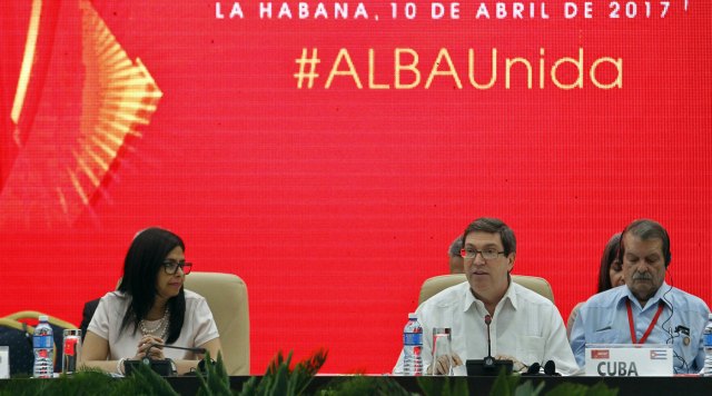 El canciller cubano interviene en la cumbre de Alba que se realiza en La Habana (Foto Efe)