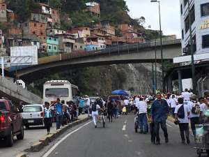 El paso de un ramal de la marcha silenciosa por el Barrio El Peaje en la Av. Nueva Granada #22A (fotos)