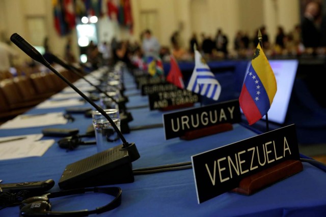 Venezuela es el tema de discusión de la Asamblea General de este lunes en Cancún, México. REUTERS/Yuri Gripas