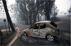 El impacto de un rayo sobre un árbol habría causado feroz incendio en Portugal