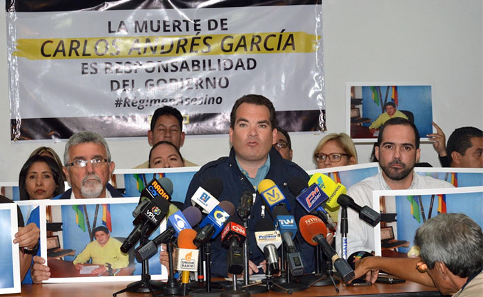Primero Justicia denunciará muerte de Carlos García en instancias nacionales e internacionales