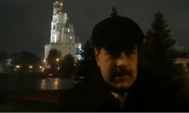 Nicolás Maduro, desde Rusia // Foto captura video