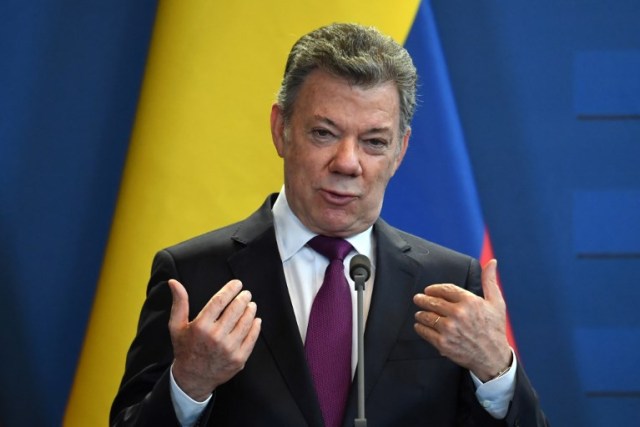 Juan Manuel Santos, presidente de Colombia / FOTO: AFP / ATTILA KISBENEDEK
