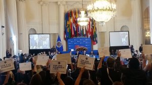 Nicaragüenses piden a la OEA que condene la “dictadura genocida” de Ortega