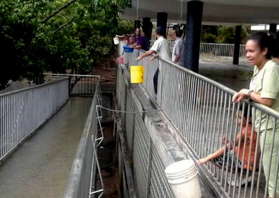 Ante la ineficiencia del gobierno bolivariano, los venezolanos aprovechan las lluvias para recoger agua (fotos y video)