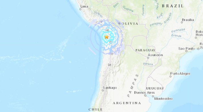 Sismo en Chile se siente en el sur de Perú