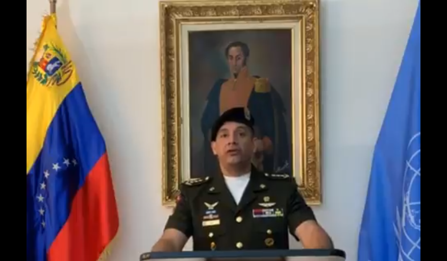Agregado militar de Venezuela ante la ONU reconoce a Guaidó como presidente encargado (Video)