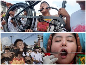 ¿Un piercing? El ritual de Tailandia que te dejará en shock (FOTOS)