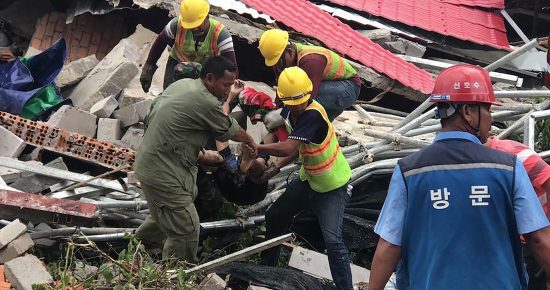 Al menos siete muertos y 23 heridos por derrumbe de un edificio en Camboya