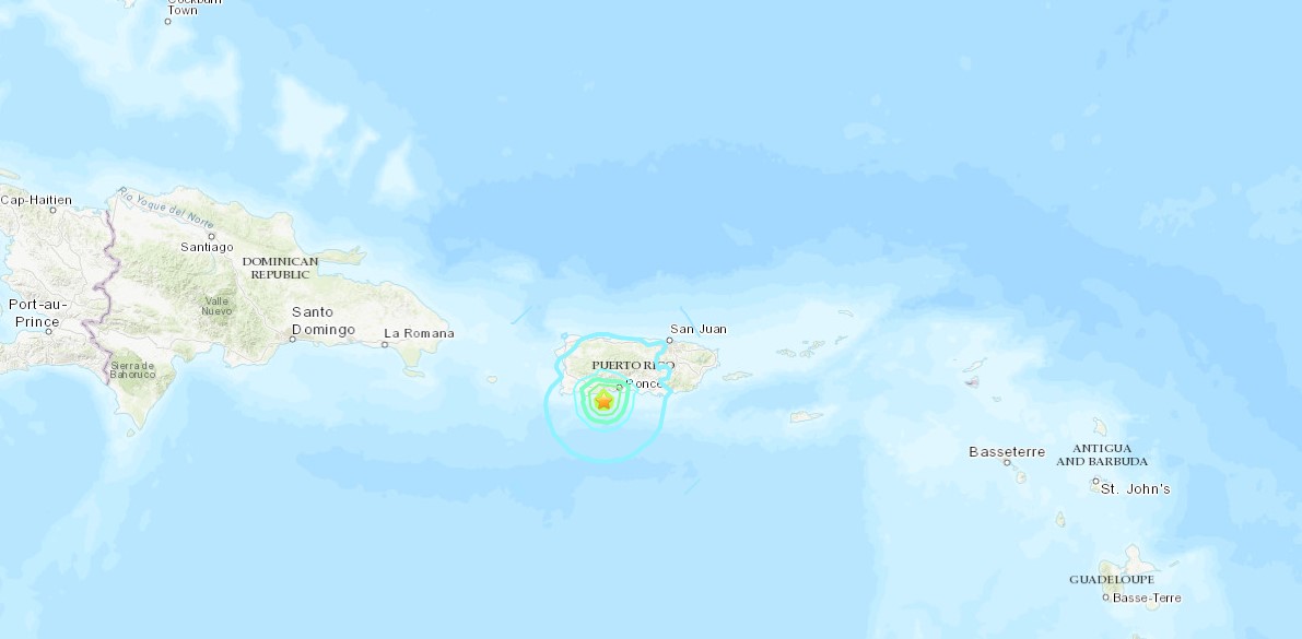 Sismo de magnitud 5,7 se registró en Puerto Rico