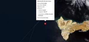 Sismo de magnitud 3,0 se registró en Araya, estado Sucre