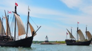 Las réplicas de barcos de Cristóbal Colón, La Niña y La Pinta se dirigen a Florida