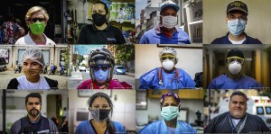 Rostros en la primera línea durante la pandemia Covid-19 en Venezuela (Fotos)