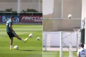 En VIDEO: El “triple” de Cristiano en el entrenamiento de la Juventus que enloqueció a sus seguidores