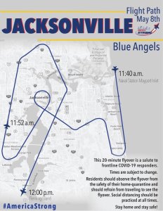 Blue Angels volará sobre Jacksonville, Miami este viernes