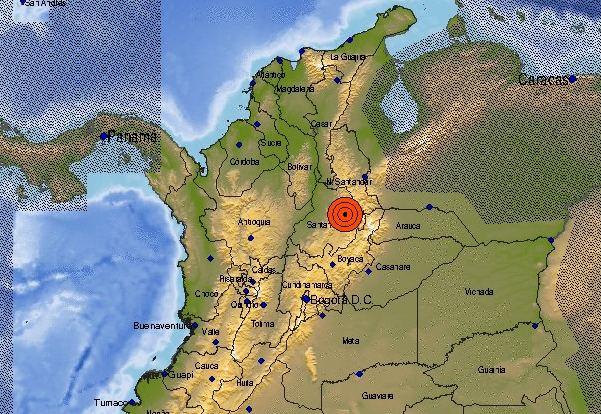 Colombia registró un sismo de magnitud 4,2 en Santander