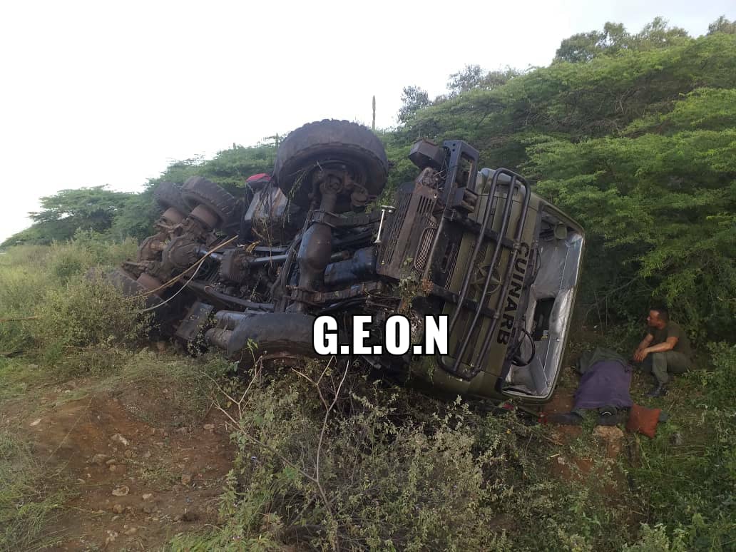 Cuatro militares heridos y un fallecido dejó accidente de tránsito en Anzoátegui