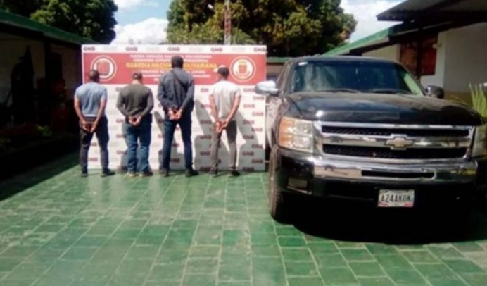 GNB detuvo en Apure a cuatro presuntos integrantes del cártel de Sinaloa