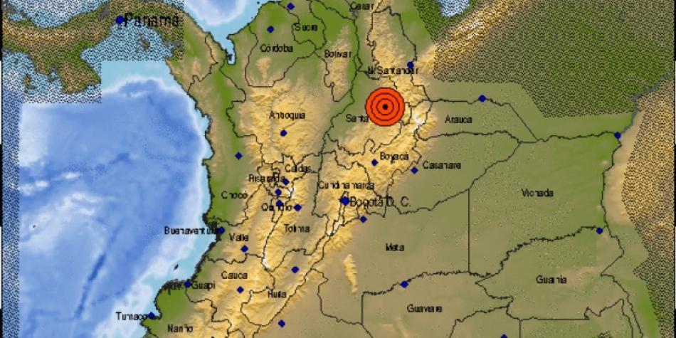 Se registró un sismo de 4.2 en el norte de Colombia este #17Abr