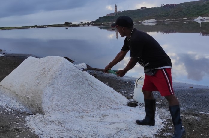 Extracción de sal, el soporte económico de los pobladores de Pampatar