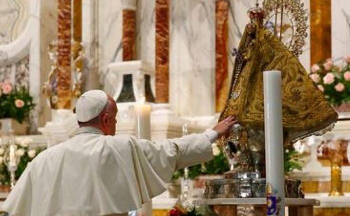 El papa Francisco pidió a la Virgen de la Caridad del Cobre por la vida, los sueños, las esperanzas y dolores de Cuba